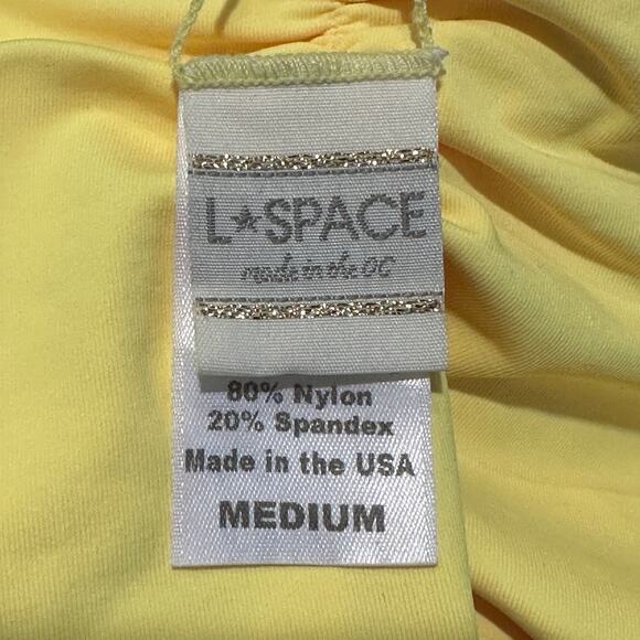 L*Space Butter Yellow Low-Rise Side-Tie Scrunch-Butt Bikini Bottom Beachy Pool - Picture 6 of 9